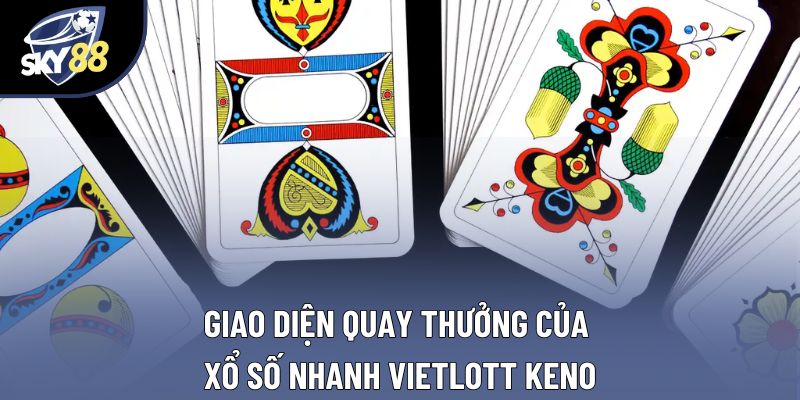 Giao diện quay thưởng của xổ số nhanh Vietlott Keno