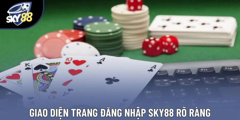 Giao diện trang đăng nhập Sky88 rõ ràng