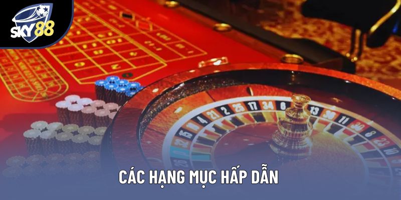 Các hạng mục hấp dẫn